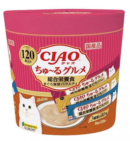 [CAT] 챠오츄르 구루메 종합영양식(주식) - 참치&해물믹스 버라이어티 120P
