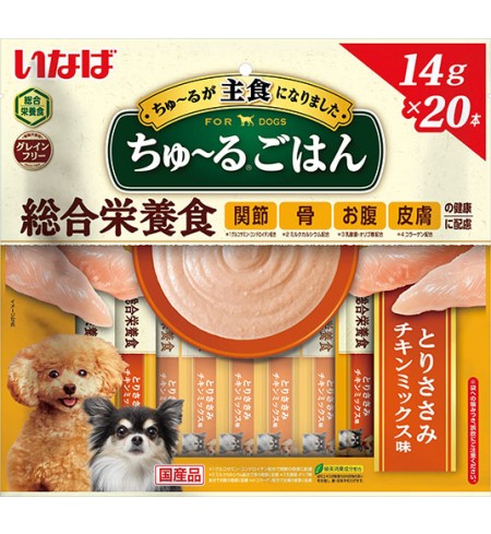 [강아지용] 이나바 완츄르 고항 20P - 닭가슴살&치킨 믹스 (관절/뼈/장/피부 건강에 도움)