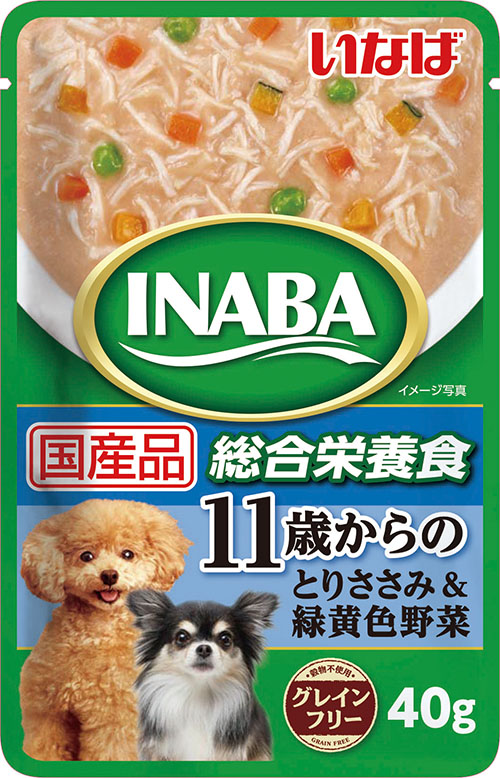 [강아지용] 이나바 파우치(종합영양식) - (11세 이상) 닭가슴살&녹황색채소