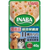 [강아지용] 이나바 파우치(종합영양식) - (11세 이상) 닭가슴살&녹황색채소