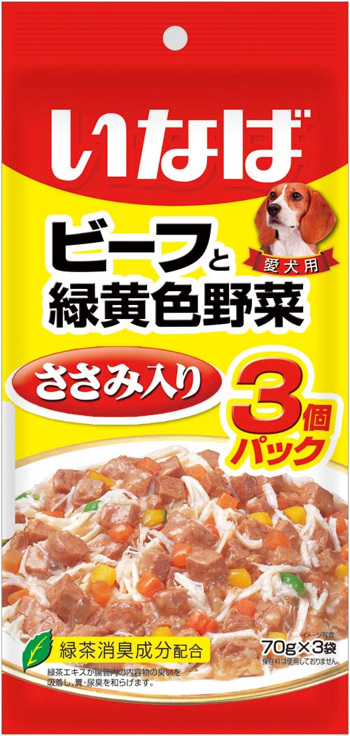 [DOG] 이나바 소고기와 녹황색채소 파우치 - 닭가슴살