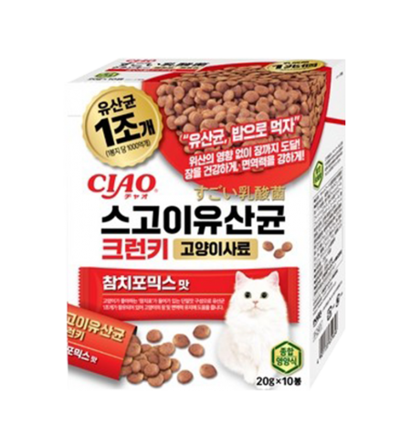 [고양이사료] 스고이유산균 크런키 (20G*10봉) - 참치포믹스