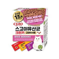 [고양이사료] 스고이유산균 크런키 (20G*10봉) - 참치포버라이어티