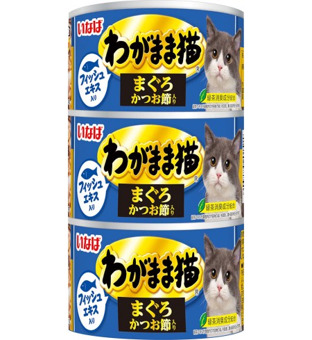 [CAT] 이나바 와가마마 네코 캔(3개입) - 참치&가다랑어포