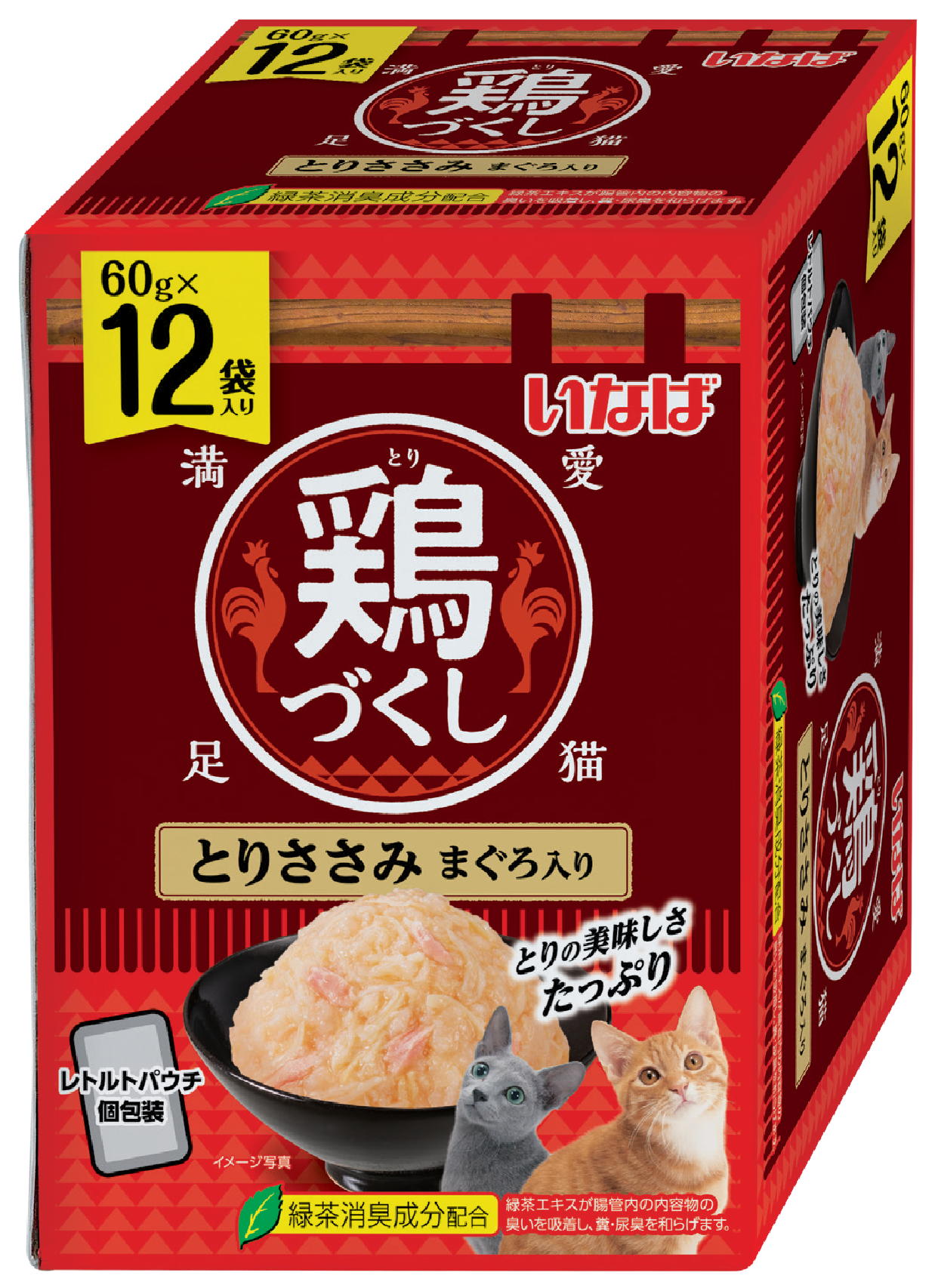 [CAT] 이나바 치킨가득 파우치 12P - 닭가슴살&참치