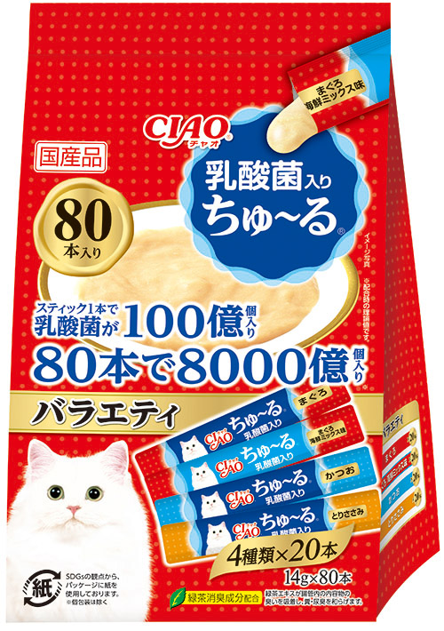 [CAT] 이나바 챠오츄르 80P - 유산균 버라이어티